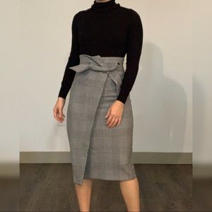 High Waisted, Black & White Skirt